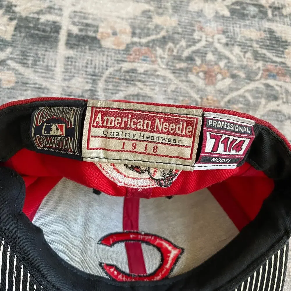 RARE Vintage Cincinnati Reds Baseball Cap Hat American‎ Needle 7 1/4 Size